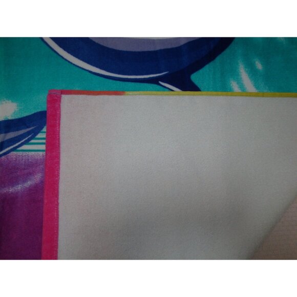 New Coastal Collection Beach Towel 36 x 70" Dolphins/Fish/Tropical Multi-Color - Picture 2 of 2